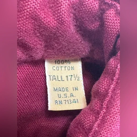 LL Bean Vintage Men’s Chamois Cloth Button Down Shirt Size 17.5 TALL Made in USA - Picture 4 of 6